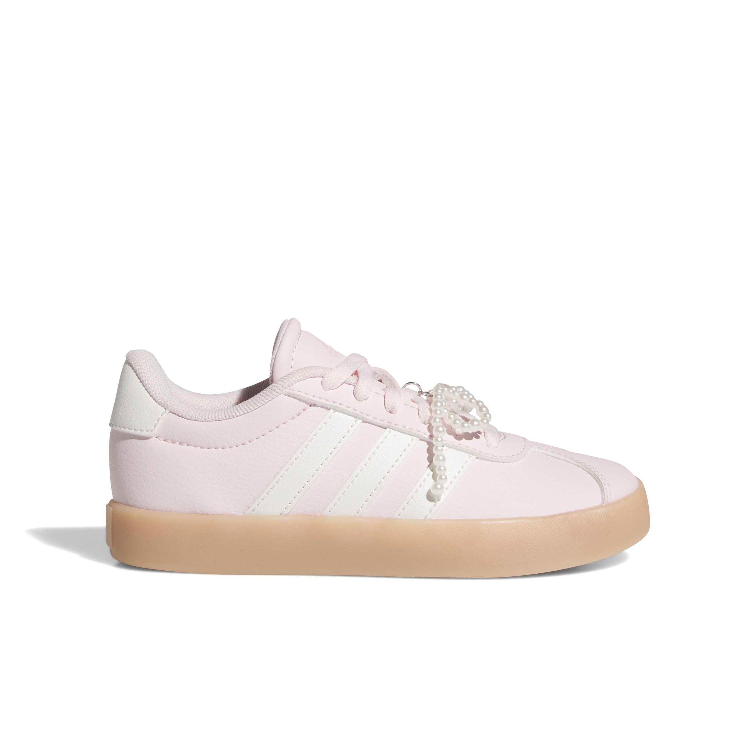 adidas VL Court 3.0 "Distilled Pink/Zero Metallic/Clear Pink" Preschool Girls' Shoe - PINK/ZERO/PINK